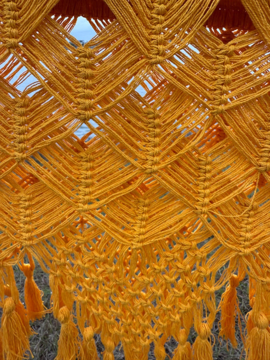 Colombian artisan macrame hammock in cotton