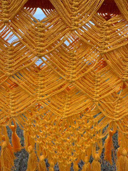 Colombian artisan macrame hammock in cotton