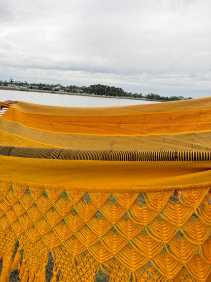 Hammock with traditional woven craftsmanship