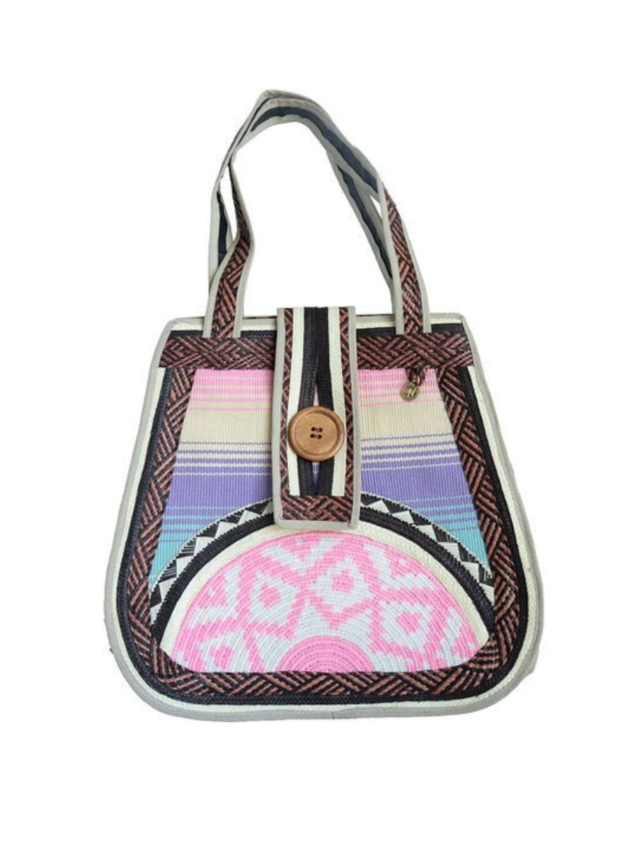 Magic vegan handbag with cultural design details