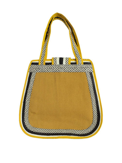 Handwoven handbag with artisan craftsmanship