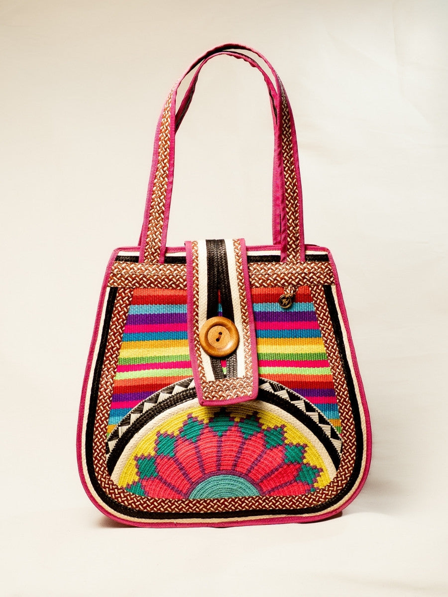 Handwoven bag crafted by artisan families from Colombia
