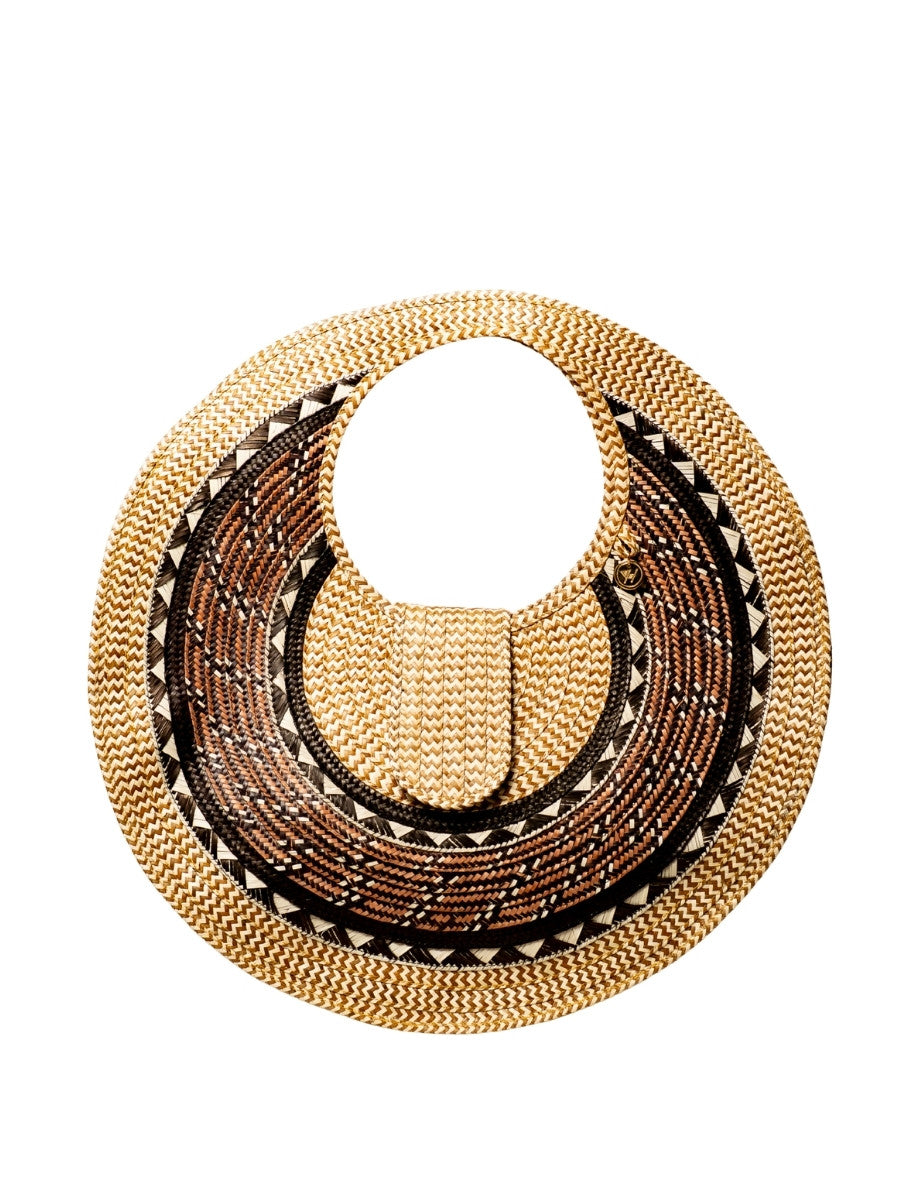 Manglar palm bag with handwoven palm leaf design