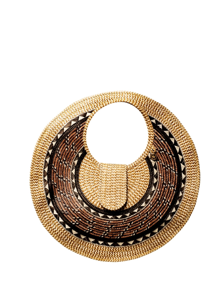 Handwoven bag with traditional weaving pattern