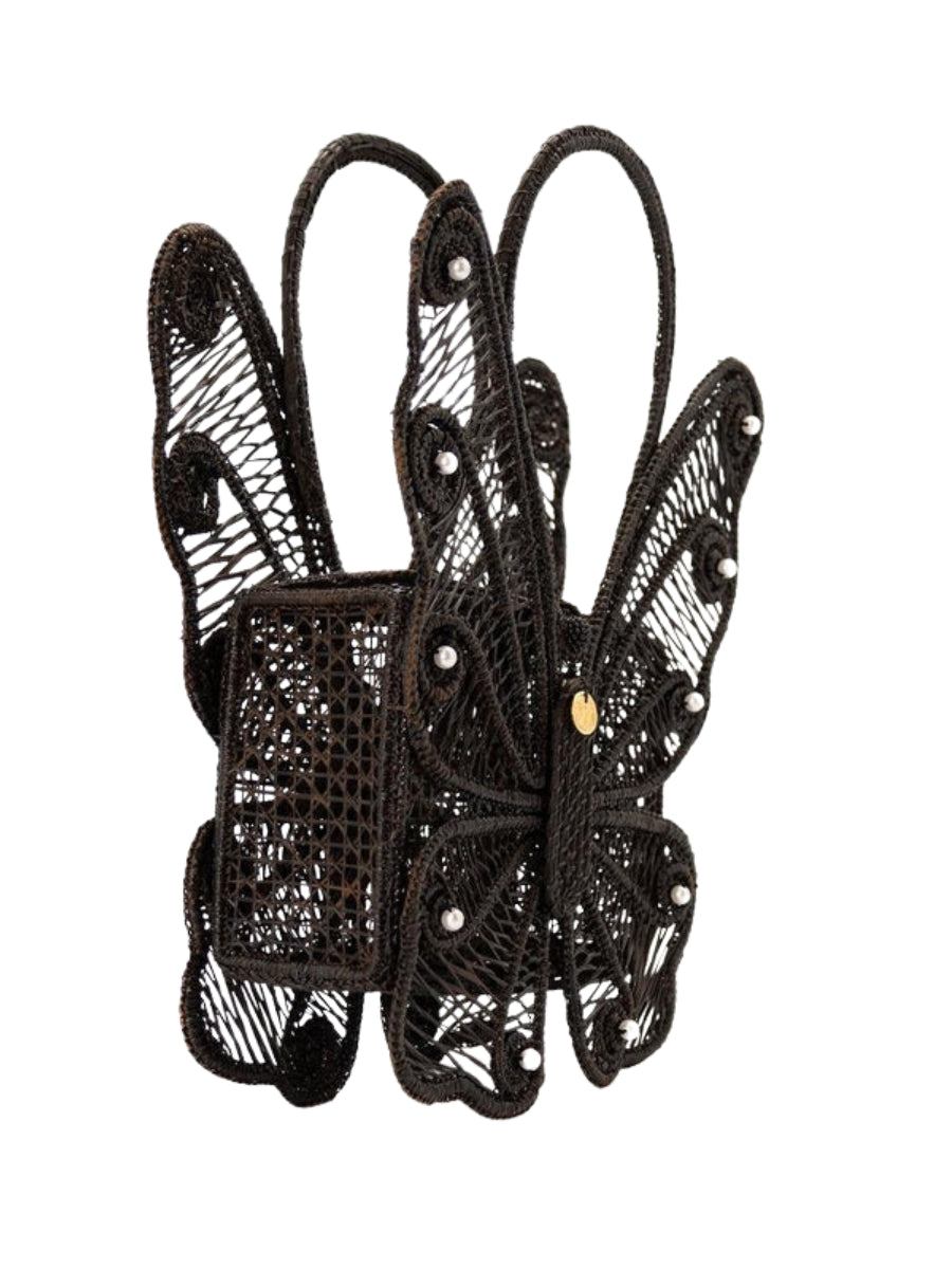 Handmade rattan bag crafted by Colombian women artisans