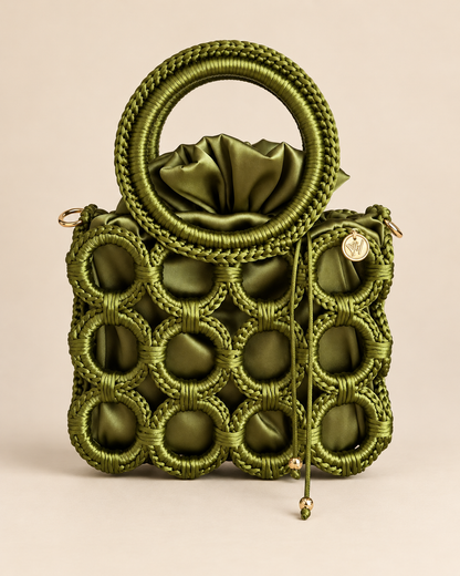 Olive Circle Satin Purse