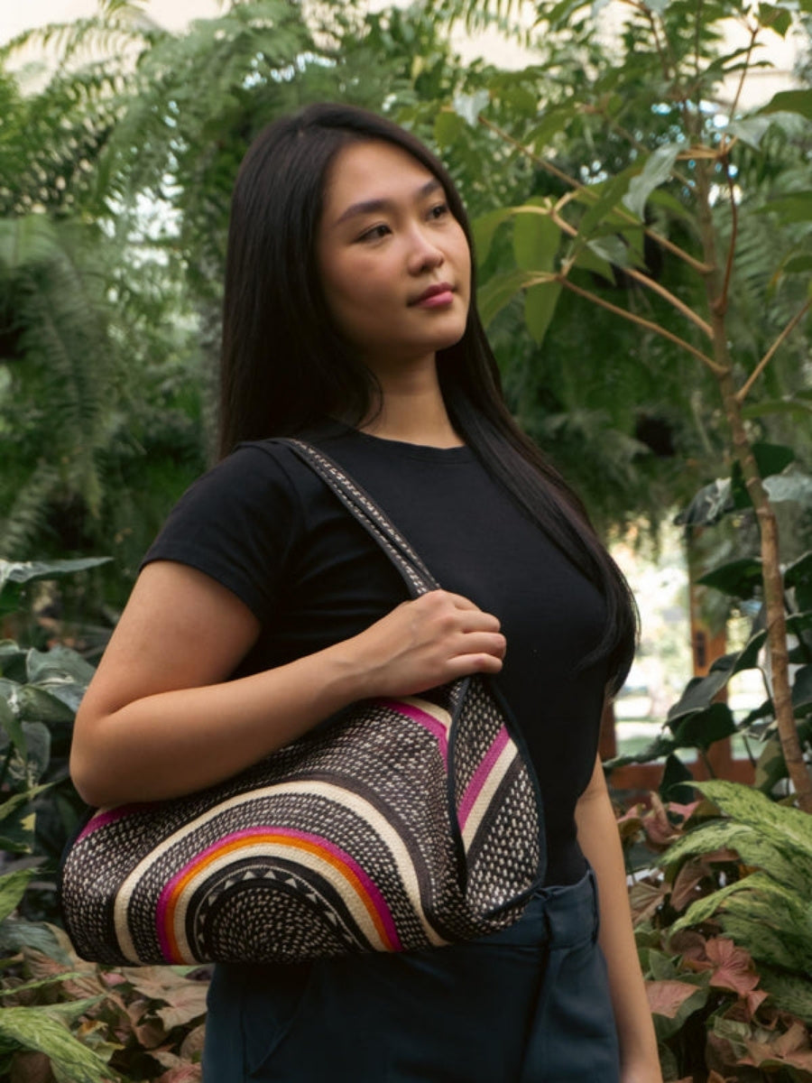 Handmade handbag with traditional craftsmanship