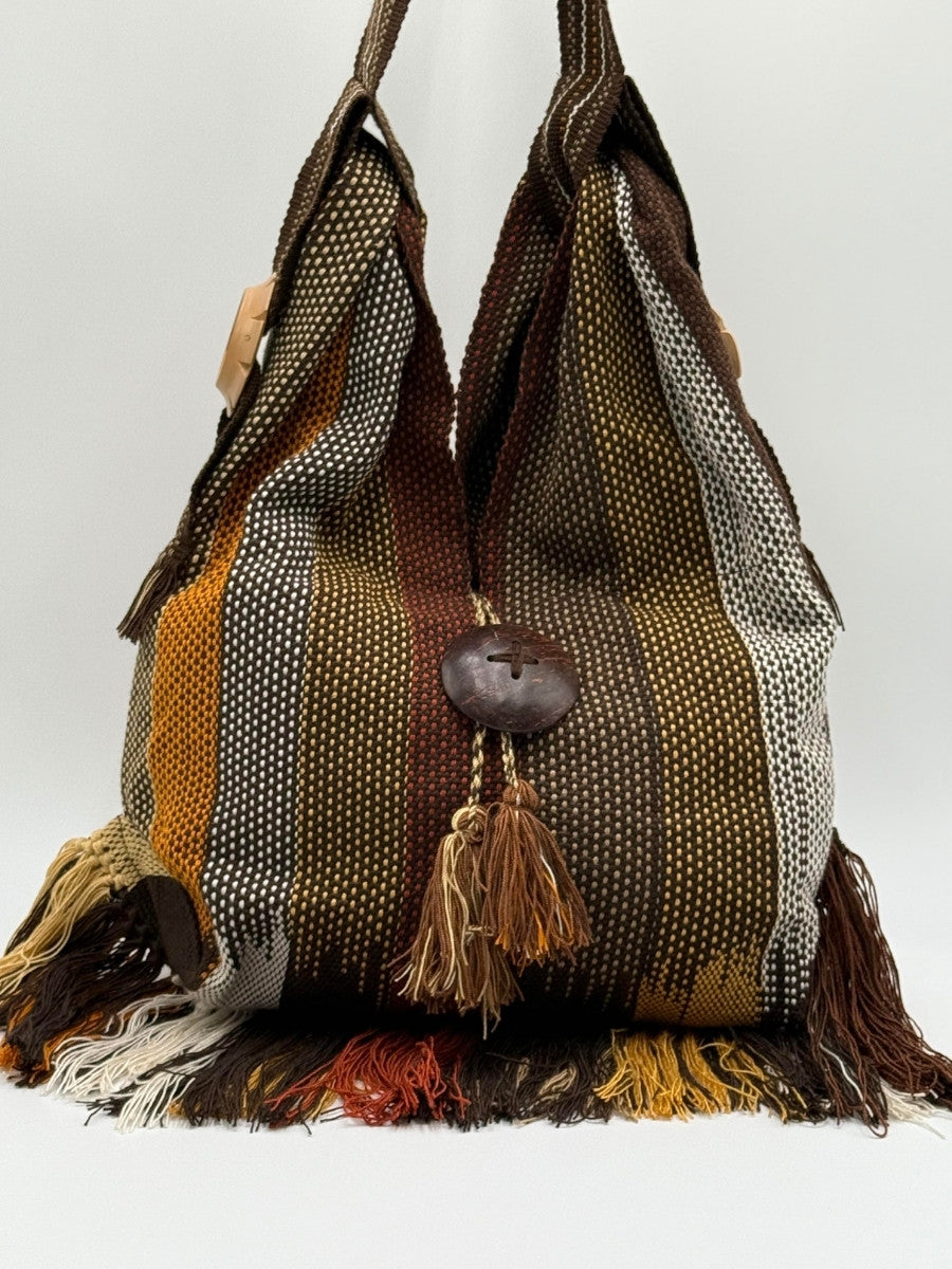 Colombian artisan shoulder bag with unique handmade character
