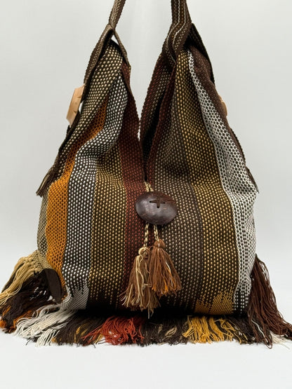 Colombian artisan shoulder bag with unique handmade character