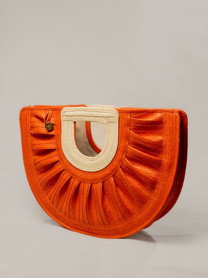 Handwoven palm bag inspired by Colombian artisan crafts