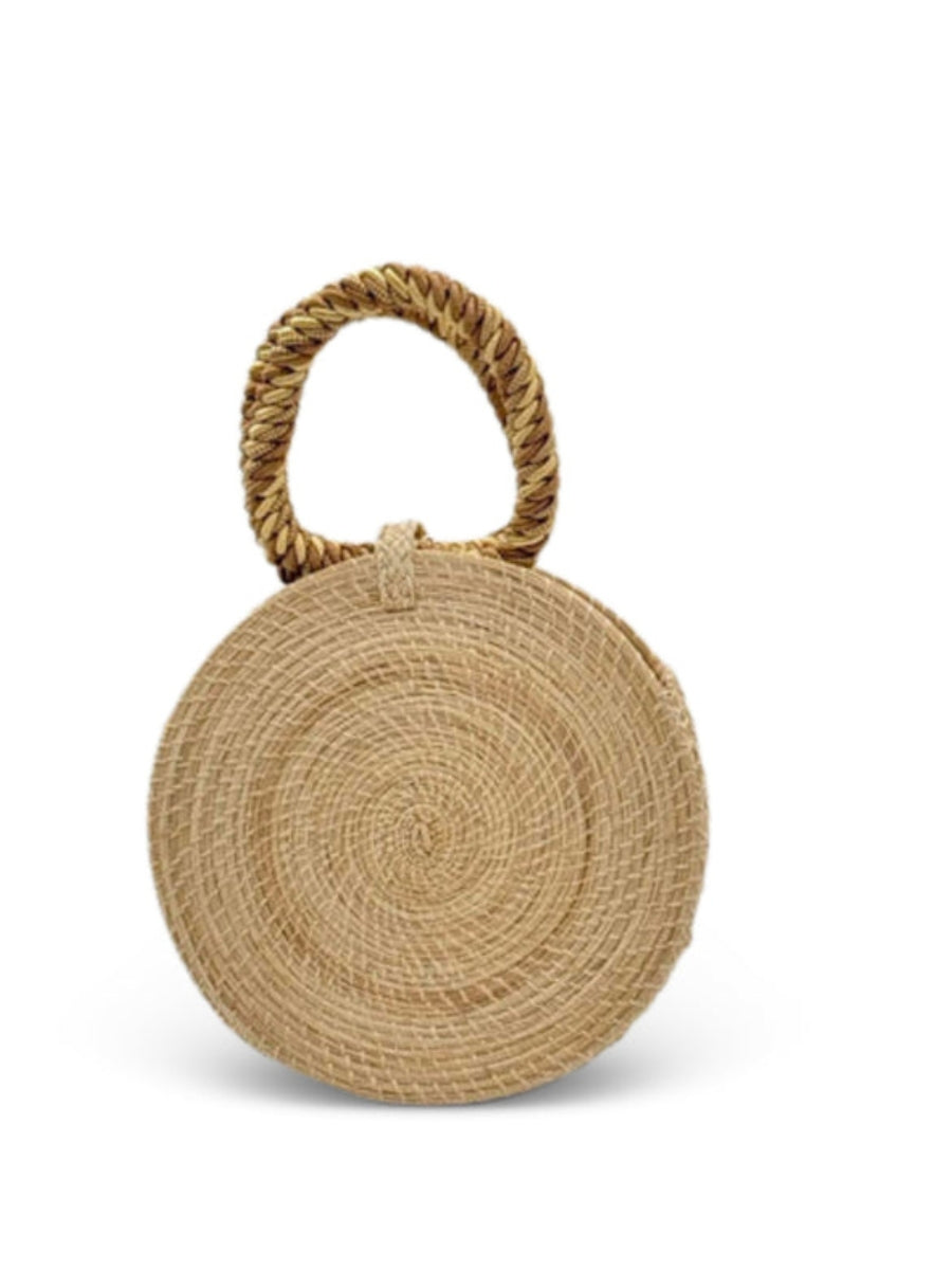 Handmade rattan bag crafted by Colombian artisans