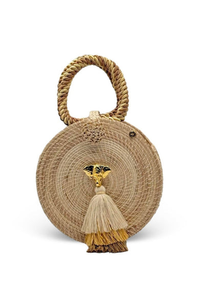 Artisan-made rattan bag for stylish wear
