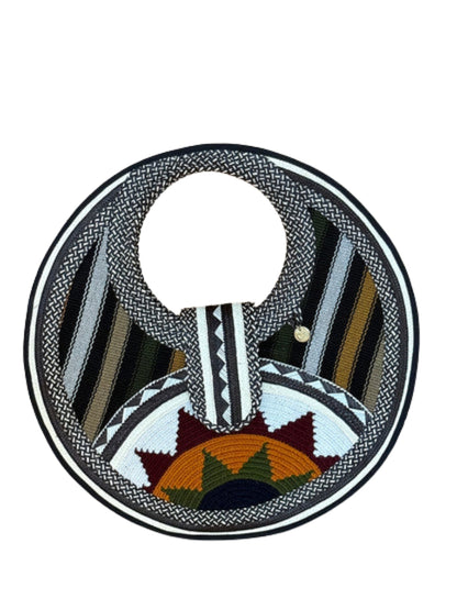 Handwoven palm bag inspired by Colombian artisan crafts