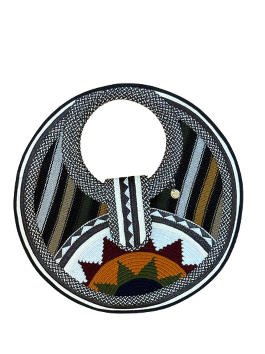 Handwoven palm bag inspired by Colombian artisan crafts