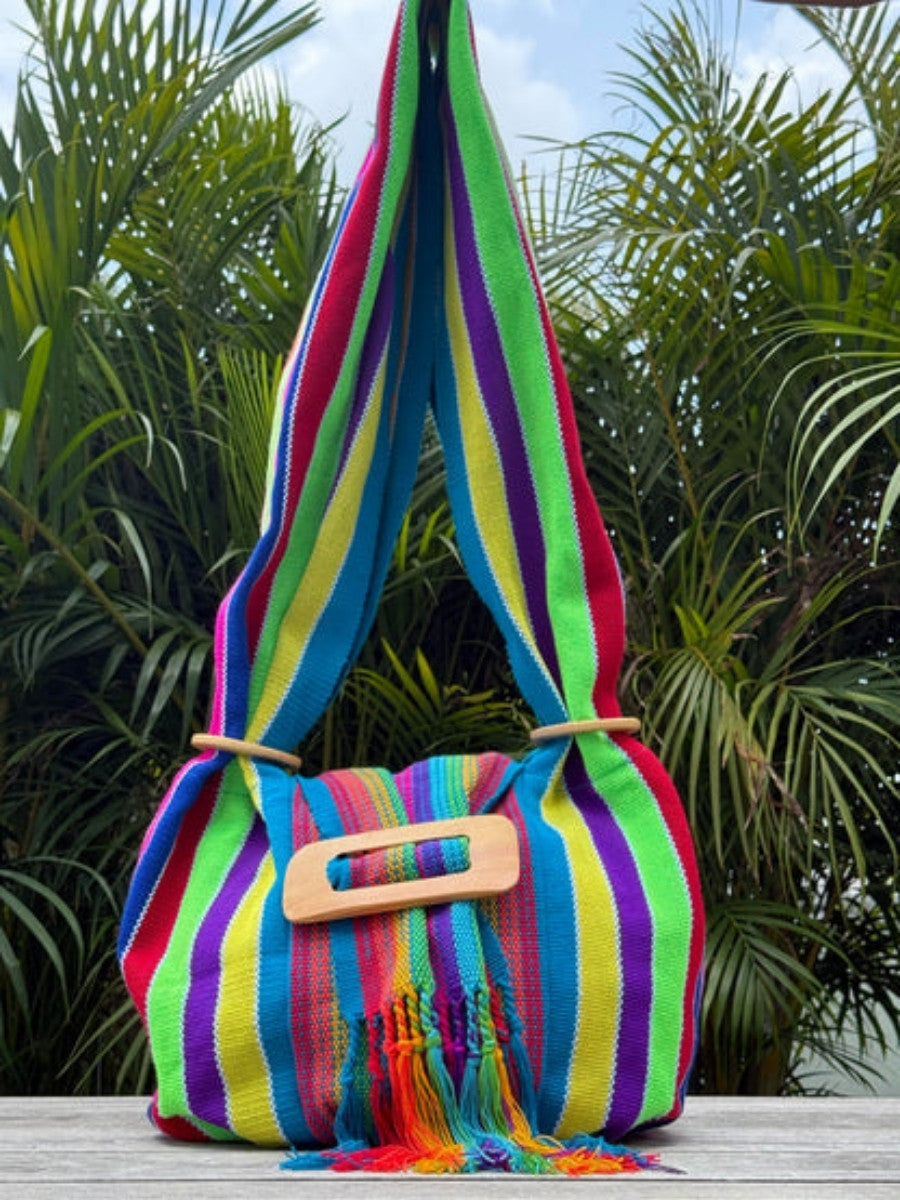 Women's2 crossbody bags with handwoven cotton design