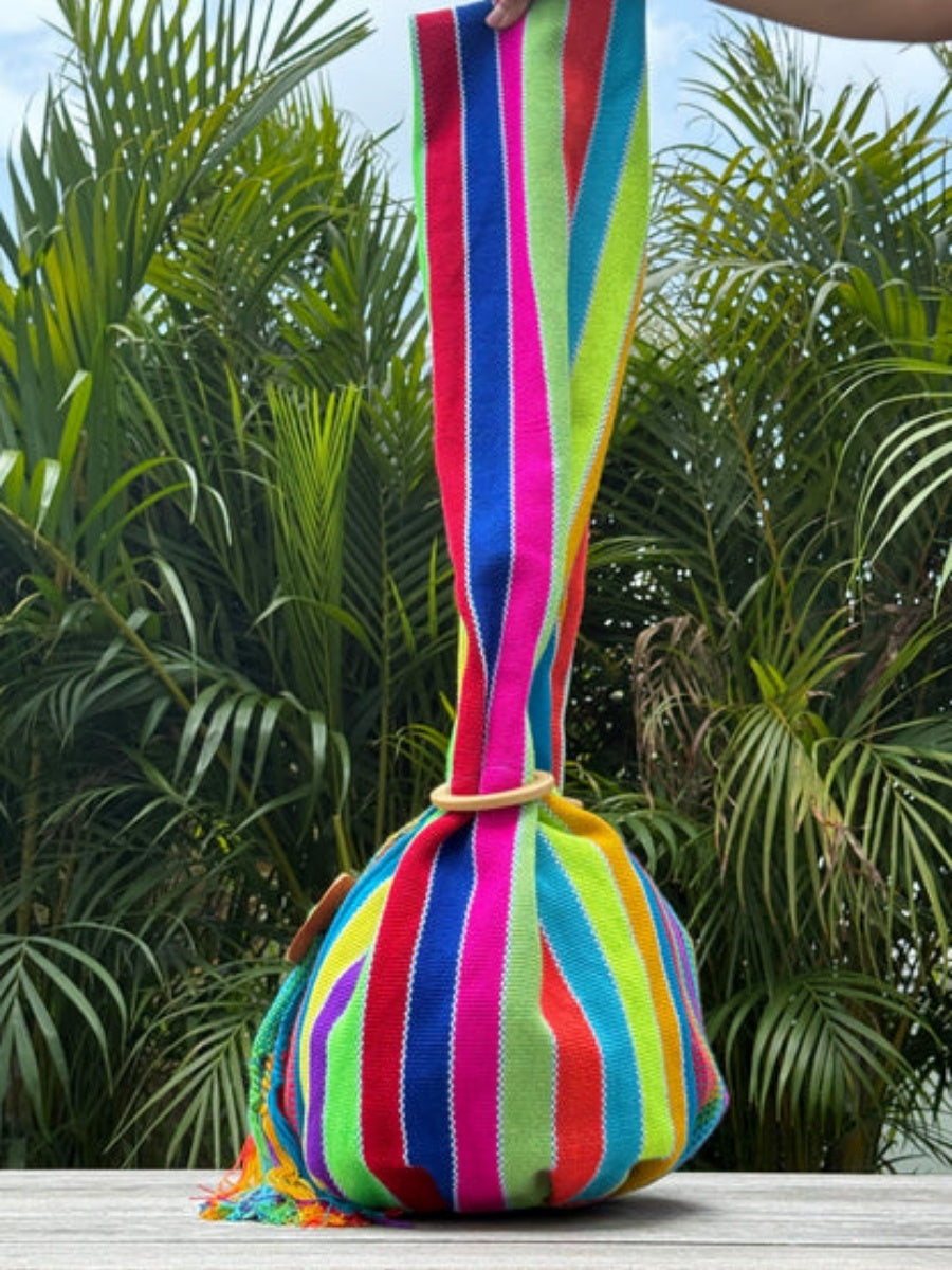 Boho bag crafted by artisan families from Colombia