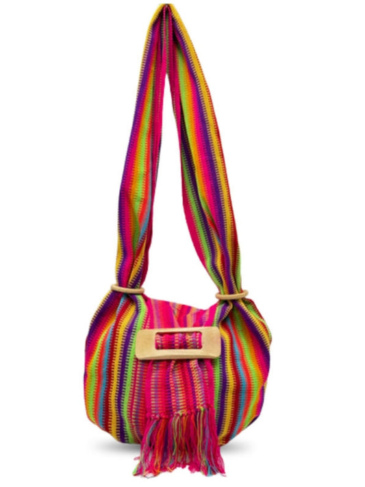 Women's4 crossbody bag front view with handwoven design