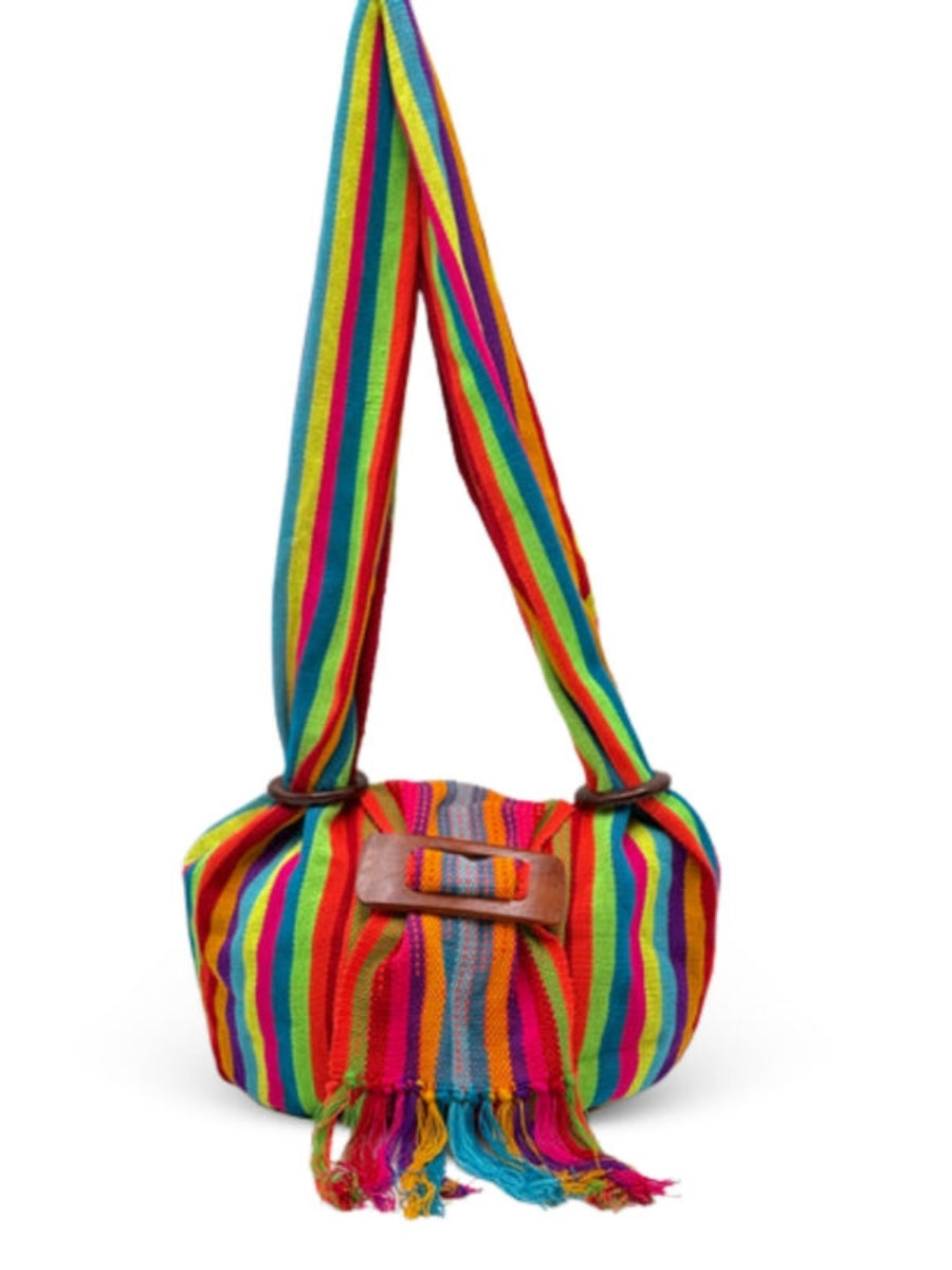Handmade tote bags with eco-friendly woven pattern