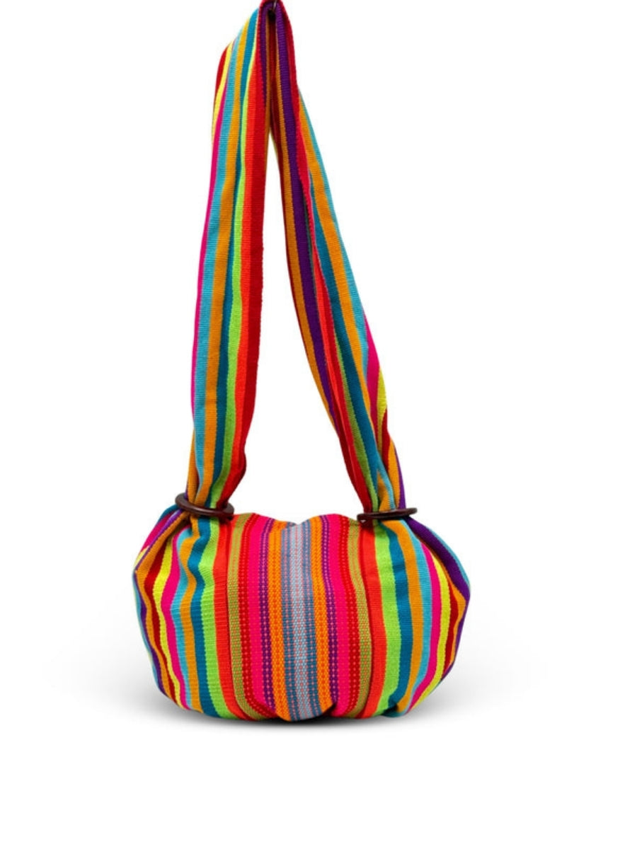 Boho bag featuring fine cotton thread weaving