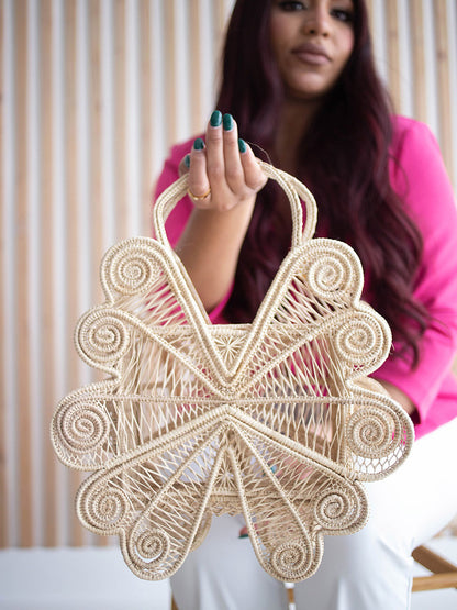 Cecily Woven Rattan Bag