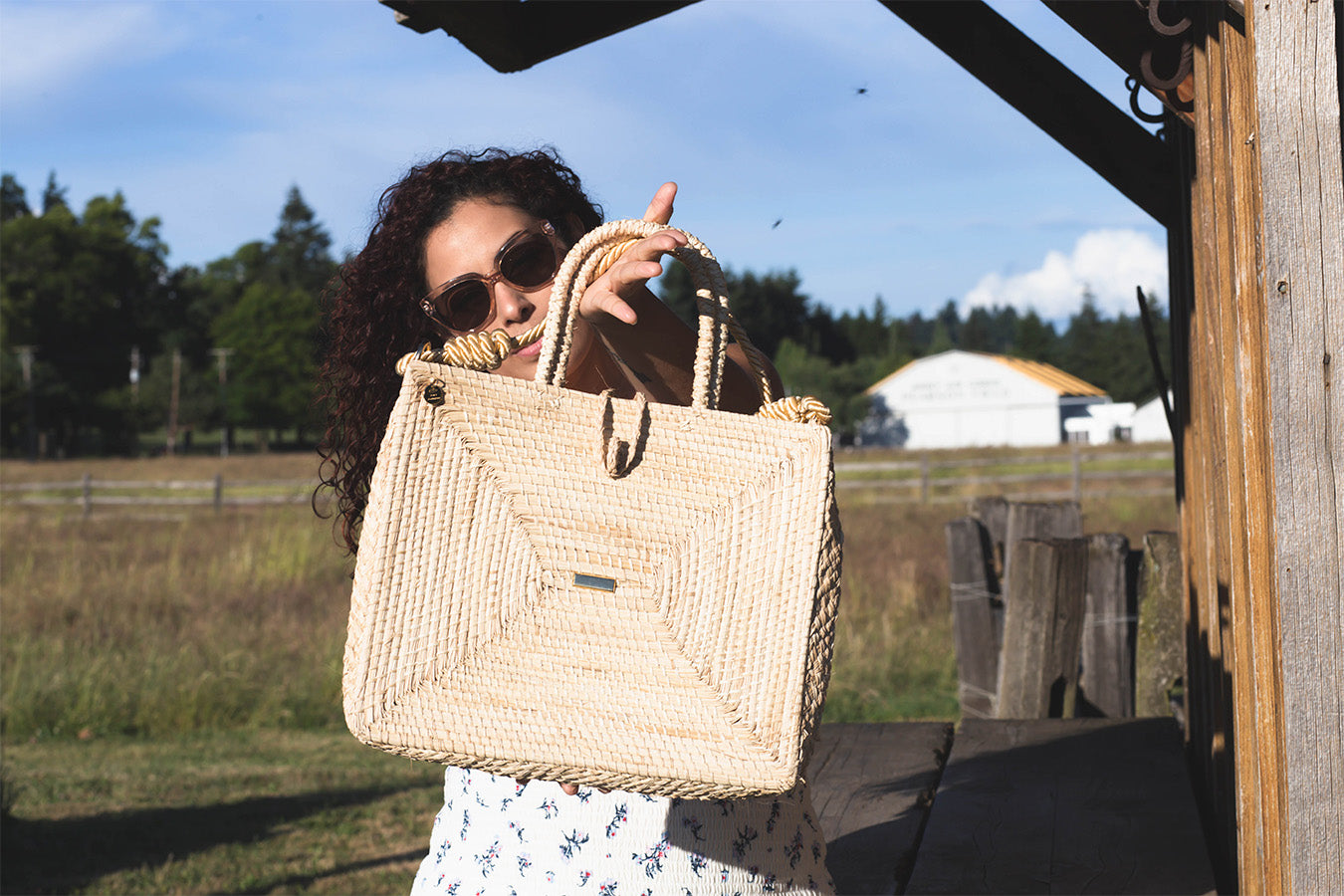 Square Straw Bag YANCY HANDMADE